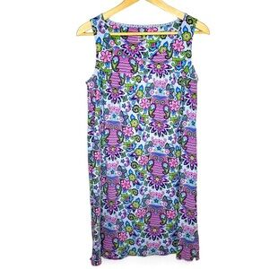 Nick and Nora Women’s Floral Paisley Owl Print Long Tank Nightie Shirt S